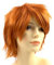 Yamel Anime Wig Dark Orange for Cosplay Party, Synthetic Layered Short Hair Wigs with Bangs, Pastel Wigs for Women Men Adult