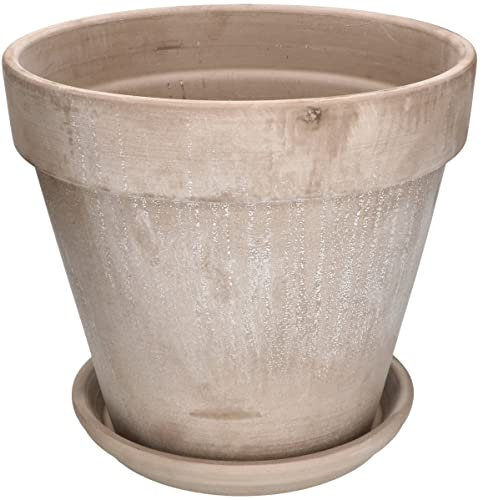 KOTARBAU® Pot de fleurs, en terre cuite, moka, diamètre : 31 cm, pour l'intérieur et le jardin