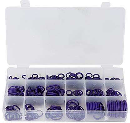 Rubber O Ring Kits, 270Pcs 18 Sizes A/C Seal Kit Sealing Gasket Washer Automotive Ac Compressor O Rings for A/C Automotive Mechanic Home Repairs(Purple)