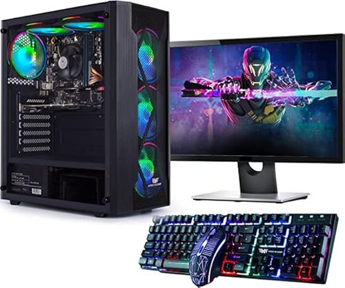 Veno Scorp ARGB GAMING PC or PC Set i5 240 SSD 500 HDD 8GB RAM 2GB DDR5 GT710 PC Set With Single 22” Monitor Win 10 Wifi Vortex V6