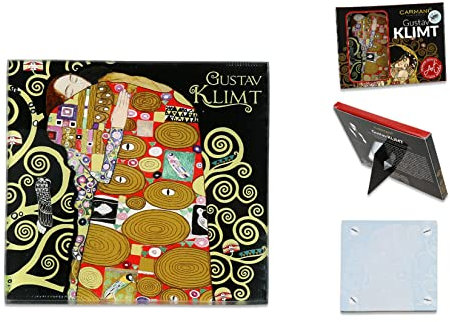 CARMANI - Glasuntersetzer, Glasunterlage, Getränkematte hitzebeständig bedruckt mit GUSTAV KLIMT, Die Familie