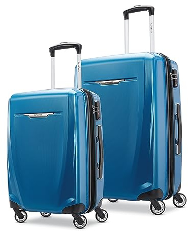 Samsonite Winfield 3 DLX Hardside Erweiterbares Gepäck mit Spinnern, blau/Marineblau, 2-Piece Set (20/25), Winfield 3 DLX Hardside Erweiterbares Gepäck mit Spinnern