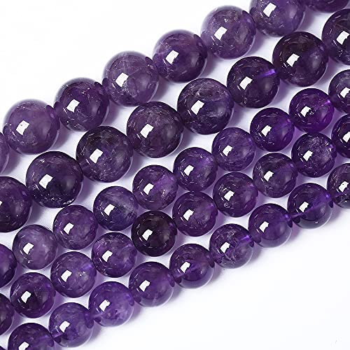 32 perline di cristallo di quarzo viola AAAAA ametista naturale da 12 mm, perline rotonde per la creazione di gioielli fai da te braccialetto collana orecchini da donna