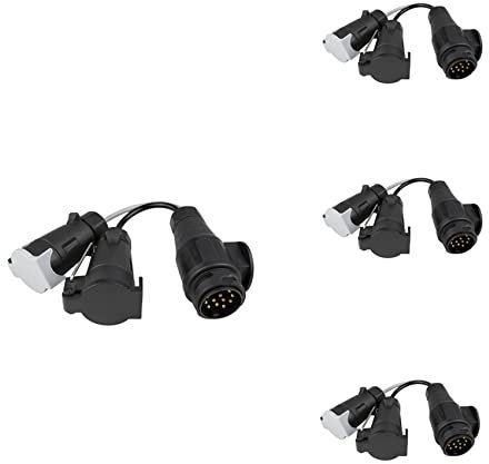 TsoLay 4X Adattatore di Traino da 13 Pin Un 7 Pin 12N + 12S Presa Adattatore di Conversione Elettrica per Gancio di Traino per Roulotte per Camion Rimorchio