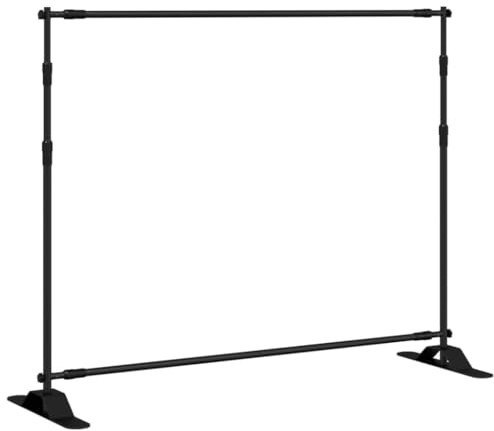 vidaXL Hintergrundstativ Schwarz 254x243 cm Stahl