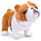 PuffPurrs Simulations-Bulldog Plüschtier - Realistischer 12 stehender Englischer Bulldoggen-Haustier-Hund, niedliches Hunde-Welpen-Plüschtier, einzigartige Plüschgeschenksammlung für Kinder