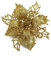 Whakano 30 Stück Weihnachten Glitzer Weihnachtsstern Blumen mit Clips,Poinsettia Weihnachtsblume Glitzernde für Weihnachtsbaum Dekorationen,Weihnachtsblumen für Weihnachts,Garten,Neujahr,Kränze,Gold