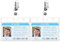 Amaxiu Lot de 2 porte badges transparents avec clips, en métal pour badges cartes de crédit protection étanche étui transparent pour cartes de visite pour infirmières bureau école (horizontal)