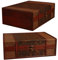 DECHOUS Boxen Schmuck Geschenk Schmuck Organizer Antiker Schmuckbehälter Aktenkoffer Retro-Ohrringe handgefertigte Ohrringe altmodisch Tablett Holz Dose