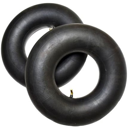 Lot de 2 chambres à air 13 x 5,00-6 avec valve coudée pour tracteur pelouse, tondeuse autoportée, brouette, tondeuse, chariot à main