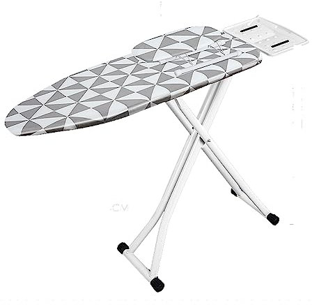 ALEjon Tabla de Planchar de Lujo, Tabla de Planchar Vertical Plegable para el hogar, con Soporte para estación de Plancha de Vapor Grande, Altura Ajustable 70-84 cm, Patas Fuertes Plegables, Cubierta