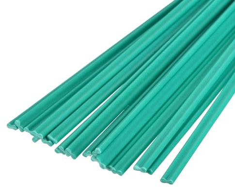 QUARKZMAN 20Pcs de Baguettes de Soudage en Plastique de 8 Pouces pour Soudeuse en Plastique PVC, Pare-Chocs de Voiture, Réparation de Kayak, Vert