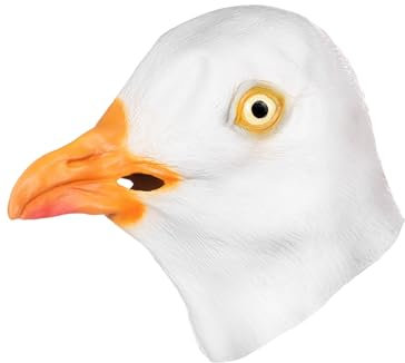 Möwe Maske aus Latex - realistische Tiermaske als Verkleidung für Halloween, Karneval & Motto-Party