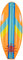 Bestway Wellenreiter in Surfboardform, Stars and Flowers, 114 x 46 cm (Orange)