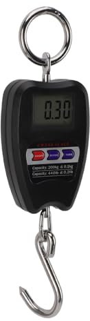 aqxreight Tragbare Elektronische Waage, Hohe Genauigkeit, Digitale Hängewaage, 200 Kg Gewichtskapazität, Kranwaage für Lebensmittel, Gepäck (Black)