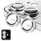 LucBuy Protecteur D'appareil Photo pour iPhone 12/iPhone 12 Mini, Protecteur D'objectif D'appareil Photo en Verre Trempé Diamant, Anneaux Métalliques à Alignement Automatique Individuels
