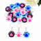 JZK 30x Cat dog paw print keyrings keychains, cat dog themed birthday party favours, pet lover party bag fillers giveaways thankyou gift, cat lover gift gadget