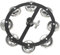 Tambourin Charleston À Cymbale Montable avec Jingles Métalliques À Une Rangée, Accessoire De Cymbale pour Joueurs De Batterie, Accessoire De Charleston À Percussion