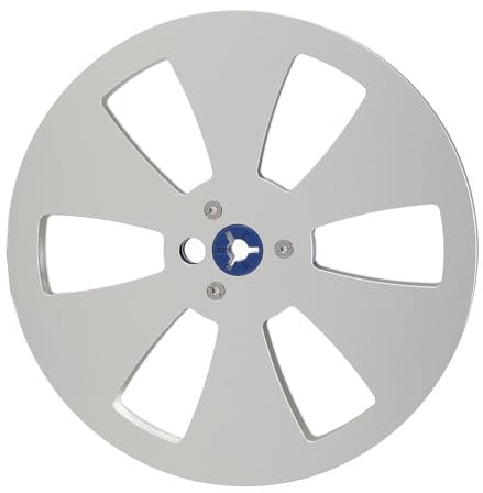 1/4 7 Inch Empty Tape Reel, 6 Hole Open Reel Sound Tape Empty Reel, Aluminum Alloy Take Up Reel to Reel Small Hub for TEAC Studer Opening Machine Parts for Recording (Silver)