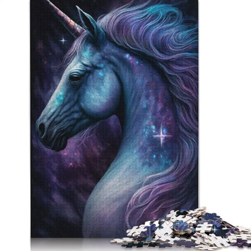 Jigsaw Puzzles for Adults 1000 Galaxy Unicorn Jigsaw Puzzles for Adults Puzzle Cardboard Jigsaw Home Decoration Puzzle (Size 38x26cm)