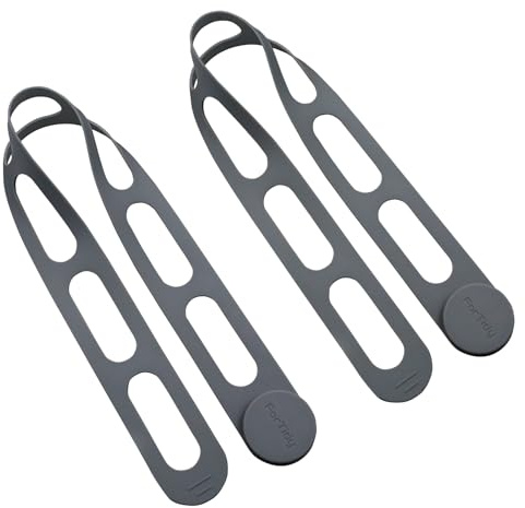 Silikonband für Slow Cooker Deckel, Topf, Bento Box, 55cm Vielseitiges Selbstverriegelungsband zum Bündeln oder Organisieren von Vorhängen, Schnüren, Yoga- und Campingmatten (Grau, 2pcs)