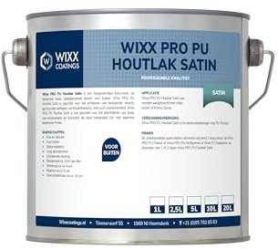 Wixx PRO PU Holzlack Satin - RAL 9016 | Verkehrsweiß - 1L