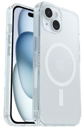 OtterBox Symmetry Series Clear MagSafe transparente Hülle für Apple iPhone 16e, 15, 14, 13, stoßfest, sturzsicher, schützende Hülle, 3X getestet nach Militärstandard, Stardust/Transparent