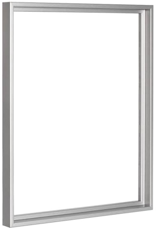 Haak Schattenfugenrahmen Levi in Alu geschliffen 80 X 80 cm für Keilrahmenbilder und Leinwände