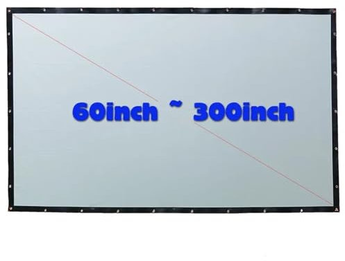 QIUYMGFG Projektionsleinwände Große HD 100 bis 300 Zoll Rückprojektionsleinwand Stoff ohne Rahmen Rückprojektionsvorhang 16:9/4:3 optional Rollo-Leinwand(300 inch)