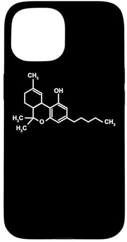 THC Chemie Formel Marihuana Cannabis Kiffer Gras Hülle für iPhone 15