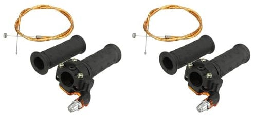 Mauedest 2 Set Restrictable Twist Throttle Cable Set for 47cc 49cc Mini Moto Bike Dirt Bike Quad