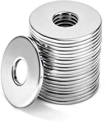 Tunejoy Rondelle in Acciaio Inox 304 M8x20x1.5 Rondelle Piatte Metalliche per Viti e Dadi e Barra Filettata Argento 50 Pezzi