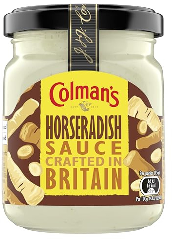 Colman's Horseradish Sauce crafted in Britain perfect condiment with roast beef 136 g