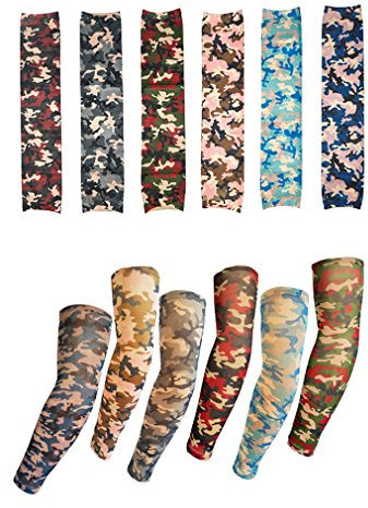 Medigy 6 Stück gefälschte temporäre Tattoo Ärmel Körper Kunst Sonnenschutz Strümpfe Zubehör,von Eagle, CARP, Tiger, Gold Fish, Snake, Golf Pattern