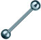 Piercingfaktor Barbell Stab Piercing Hantel Stecker Zunge Ohr Ohrpiercing Zungenpiercing Intim Brust Oral Tragus Helix Kugel 1,6mm x 38mm x 5mm Hellblau