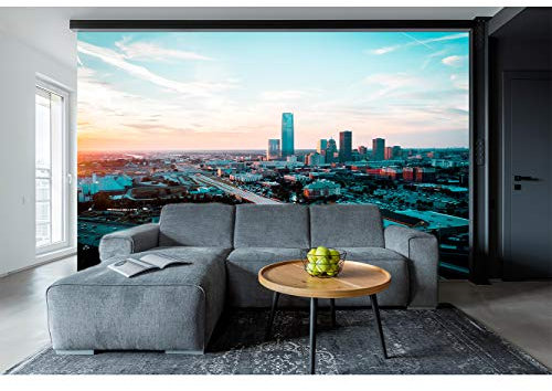 Papel Pintado para Pared Vistas de la Ciudad al Atardecer | Fotomural para Paredes | Mural | Papel Pintado | Varias Medidas 150 x 100 cm | Decoración comedores, Salones, Habitaciones.