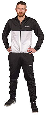TOP TEN Trainingsanzug „Slimfit“ - Gr. M = 170 cm, schwarz-Weiss