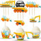 60 Stück BAU Thema Cupcake Wrapper und Topper LKW Bagger Kuchen Picks Dekorationen für Baby Dusche Geburtstag Party Bedarf