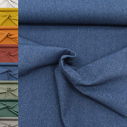 MAGAM-Stoffe Paris fester Canvas Stoff Kleidung Polsterstoff Meterware 50cm (05. Dunkelblau)