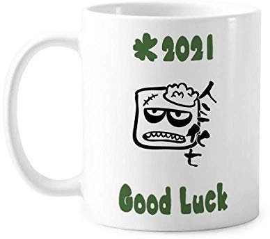 Ugly Face Eyes Art Deco Gift Fashion Good Luck 2021 Mug Pottery Ceramic Coffee Porcelain Cup Tableware