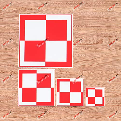 Polnische Luftwaffe Roundel Polen Aufkleber Vinyl Sticker - 4er-Pack Glänzend, 5,1 cm, 7,6 cm, 10,2 cm, 15,2 cm - für Auto Boot Laptop Tasse Handy