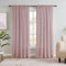 Melodieux Tende semitrasparenti vellutate rosa polveroso, lunghe 160 cm, per camera da letto e soggiorno, in cotone naturale, con tasca per asta, tende velate, 132 x 160 cm (2 pannelli)