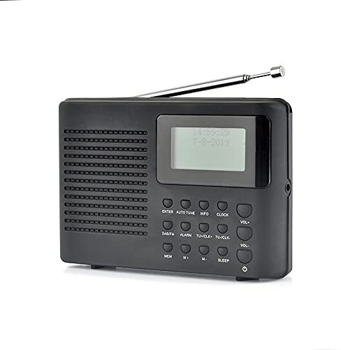 LLOYTRON DAB+ / FM Personal Radio - Headphone Socket - Digital LCD Display - Alarm Clock - 2w Speaker - 3 x AAA Battery Operated - N5201BK - Black