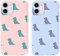 Yoedge [2 Stück für Apple iPhone 11 Hülle, Silikon Ultra Dünn Weich TPU Kratzfest Stoßfest Handyhülle, Dinosaurier Muster Motiv Aesthetic Schutzhülle für iPhone 11 6,1 Zoll - Helles Lila & Rosa