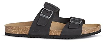 Geox Homme U Sandal Ghita B Sandales, Black, 43 EU