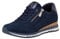 MARCO TOZZI Damen Sneaker flach mit Reißverschluss Vegan, Blau (Navy Comb), 36 EU