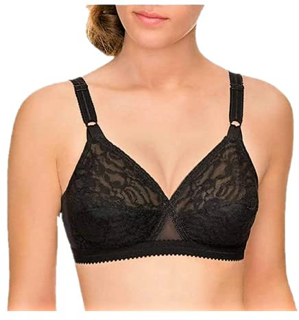 Reggiseno classico criss cross support senza ferretto Art. 165 Coppa B C D Vari colori - Playtex (3B, Nero)