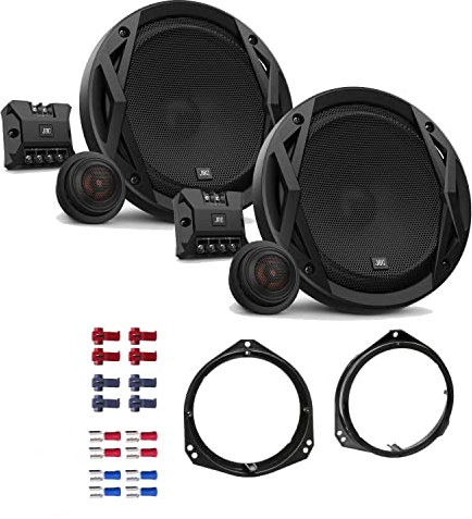 JBL Club 6500C Lautsprecher mit Einbauset passend für Opel Corsa C 2000-2006 Türen vorne 360 Watt 165mm 2 Wege Kompo Auto KFZ PKW Boxen