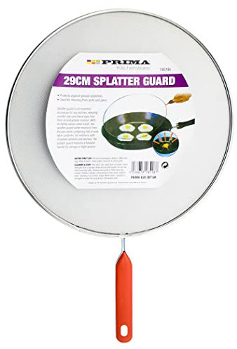 29Cm Metal Mesh Splatter Cover Lid - Cooking Frying Pan Kitchen Splash Protection with Handle, Household Kitchenware Safety Guard, Strong & Durable