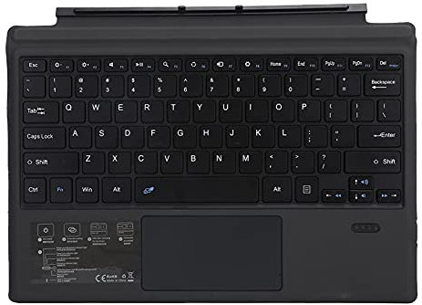 Teclado Inalámbrico, Ultrafino y Ligero de 4 MM, Conexión Rápida Bluetooth 3.0, Batería de Litio de 350 Mah, Teclado de Repuesto para Portátil, Panel Táctil Palm Rest para Surface Pro 3/4/5/6/7